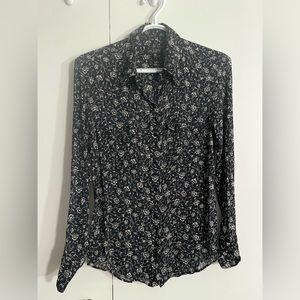 Rag & Bone Farren floral print crepe shirt